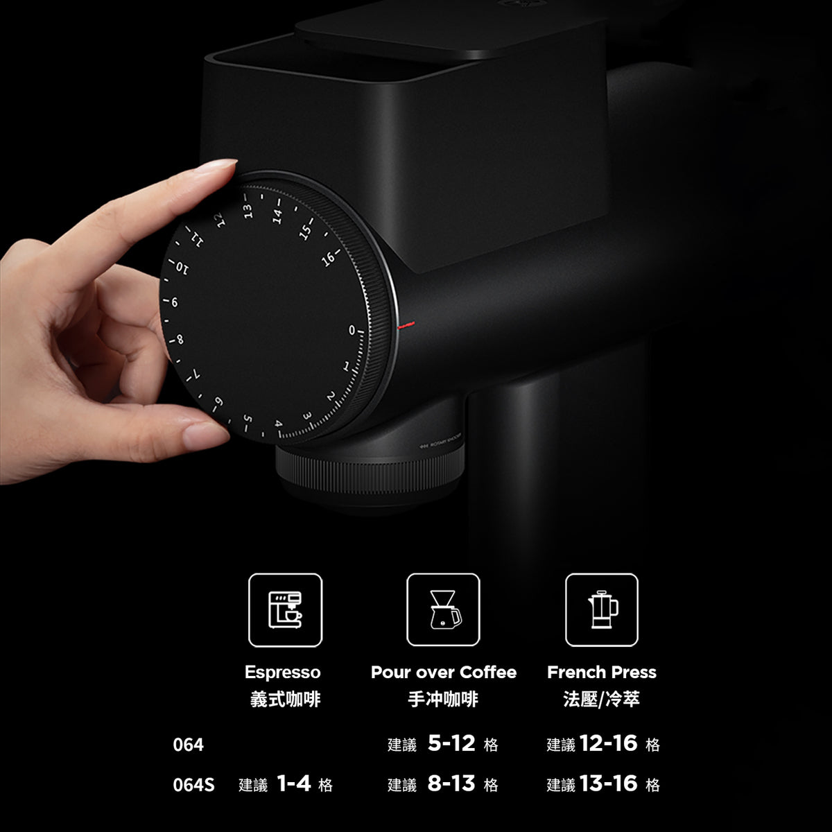 Molino de café eléctrico Timemore Sculptor 064S | Muelas planas de 64 mm (Versión Espresso/Vertido todo en uno)