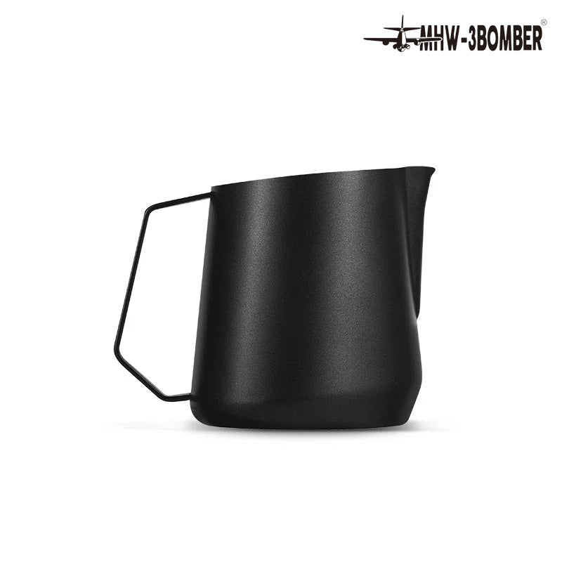 MHW-3BOMBER GT Professional Latte Art Pitcher 600ml | Glossy/Matte Black | U-shaped Wide Spout ・ Powerful Convection Design