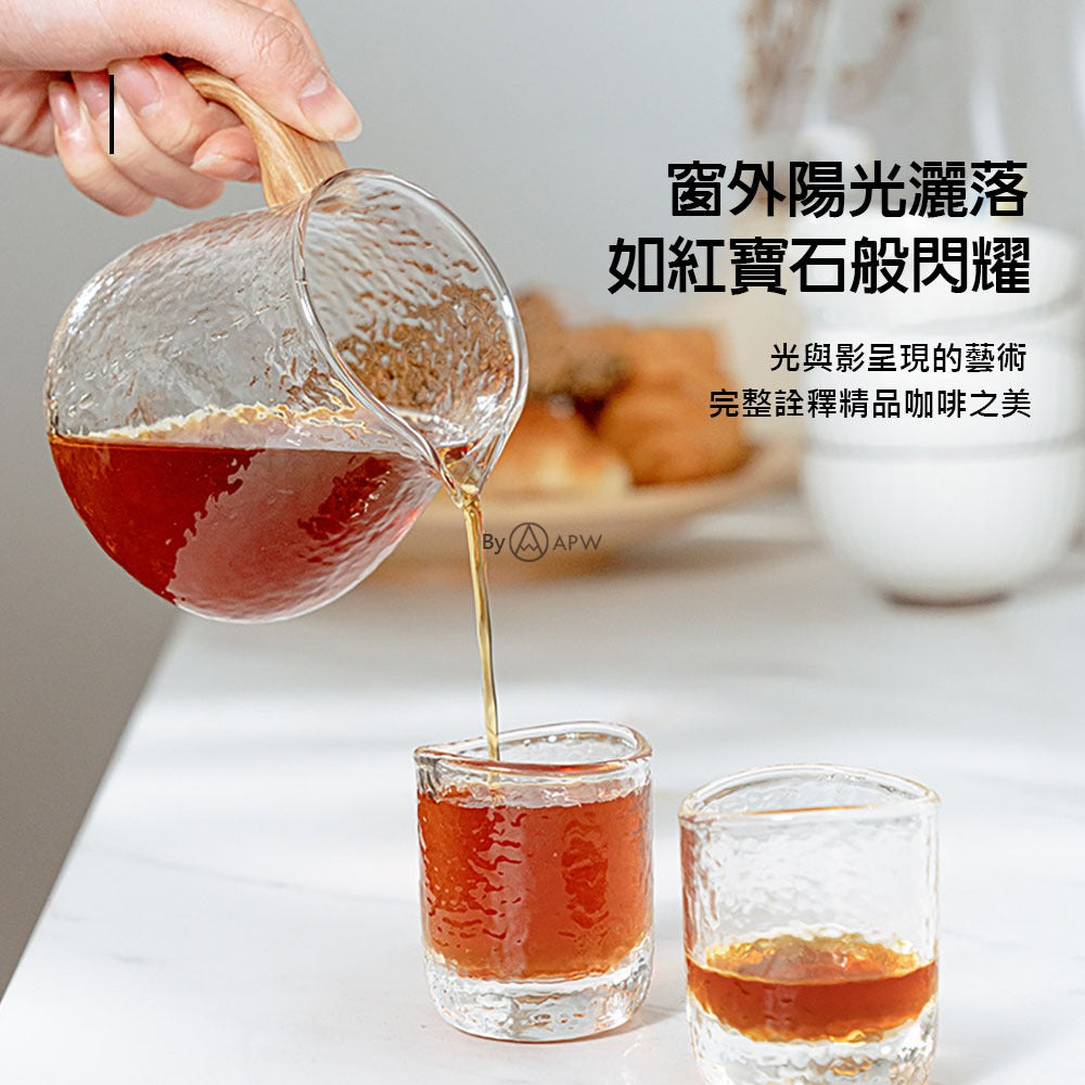 泰摩 Timemore 錘目紋玻璃咖啡分享壺