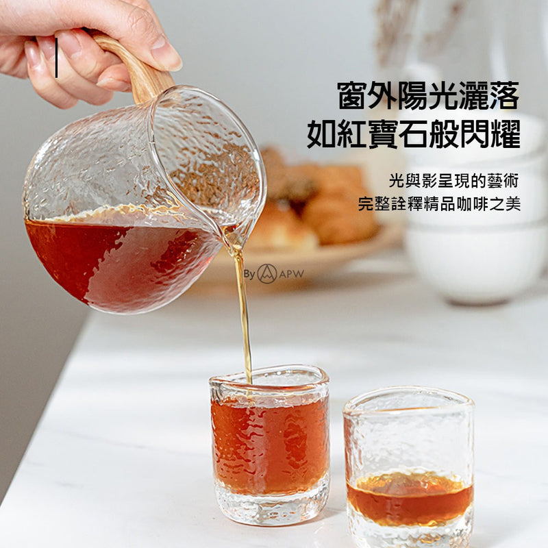 泰摩 Timemore 錘目紋玻璃咖啡分享壺