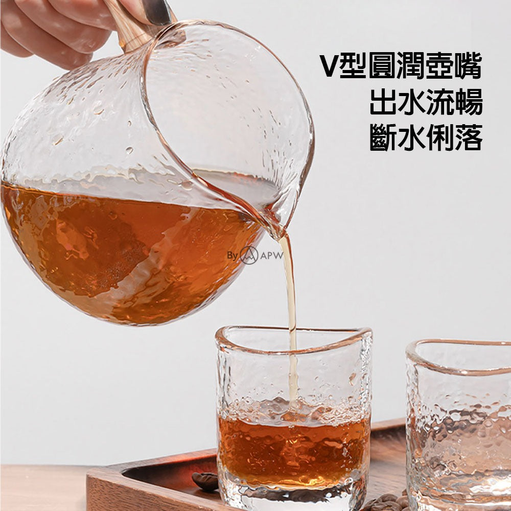 泰摩 Timemore 錘目紋玻璃咖啡分享壺