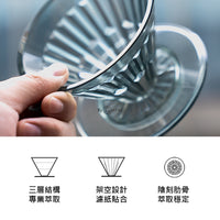 泰摩 Timemore 樹脂冰瞳V型濾杯 黛黑