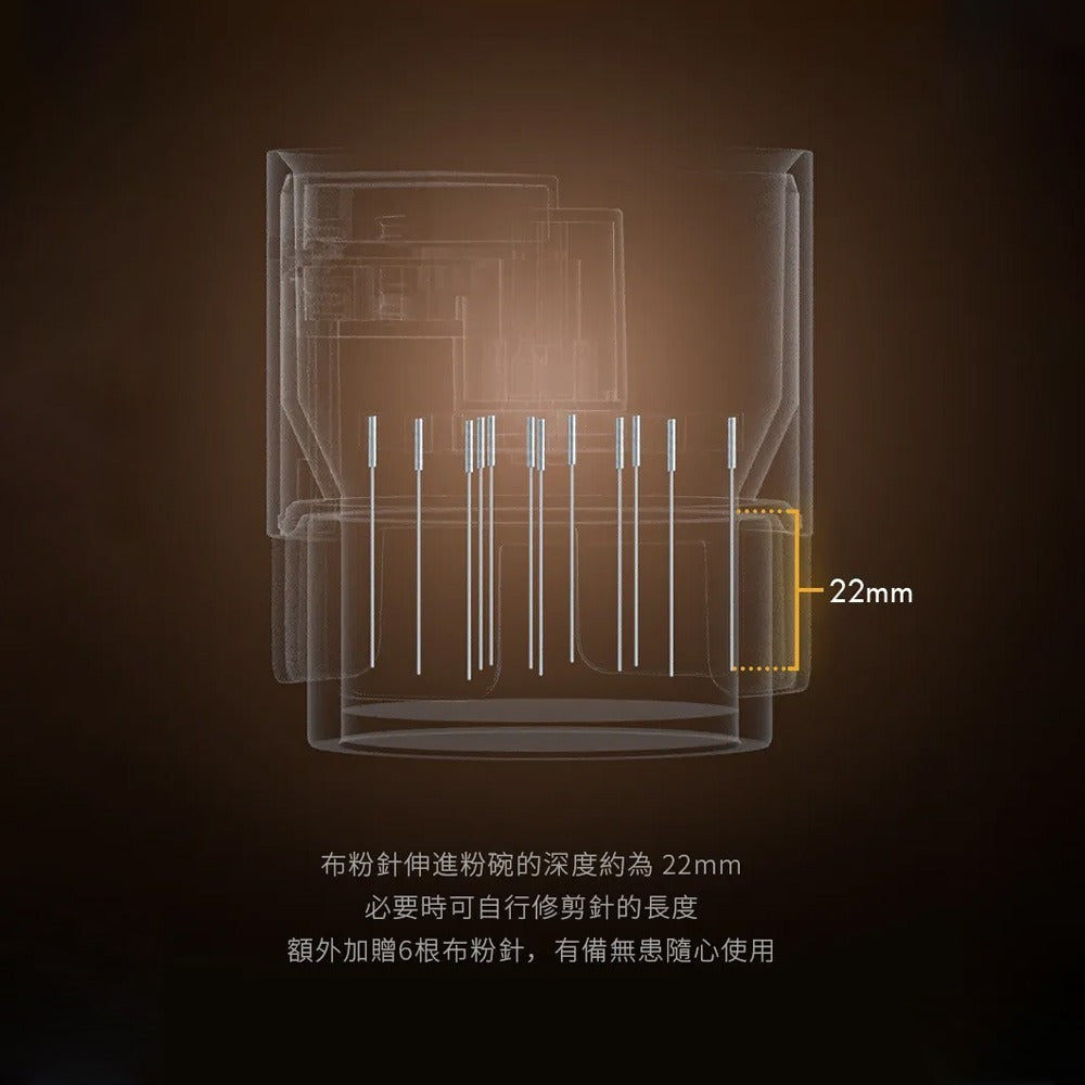 TIMEMORE 泰摩 旋影電動針式布粉器 58mm WDT布粉器 自動布粉 義式咖啡 曜石黑 銀色